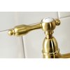 Kingston Brass Bridge Kitchen Faucet with Brass Sprayer, Brushed Brass KS1277TALBS